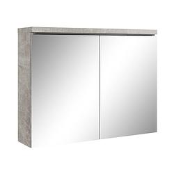 Foto van Badplaats spiegelkast paso led 80 x 20 x 60 cm - beton grijs