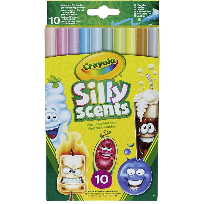 Foto van Crayola silly scents geurstiften dunne punt junior 10-delig