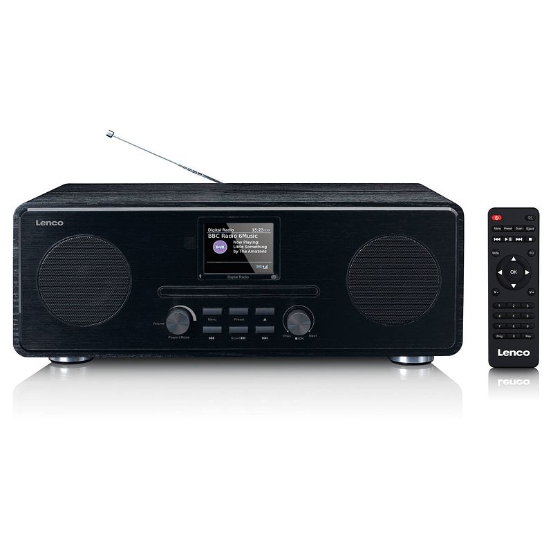 Foto van Dab+/fm radio met cd speler en bluetooth lenco dar-061bk zwart