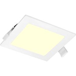 Foto van Led downlight slim pro - aigi suno - inbouw vierkant 12w - warm wit 3000k - mat wit - kunststof