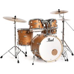 Foto van Pearl dmpa905/c876 decade maple artisan satin caramel veil 5d. drumstel met hardware