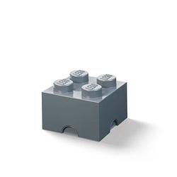 Foto van Opbergdoos lego-blokje, 5,7 liter, grijs - polypropyleen - lego