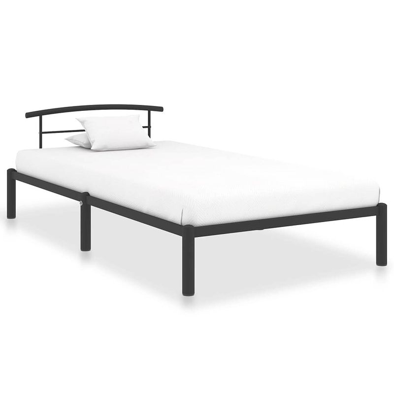 Foto van Vidaxl bedframe metaal zwart 100x200 cm