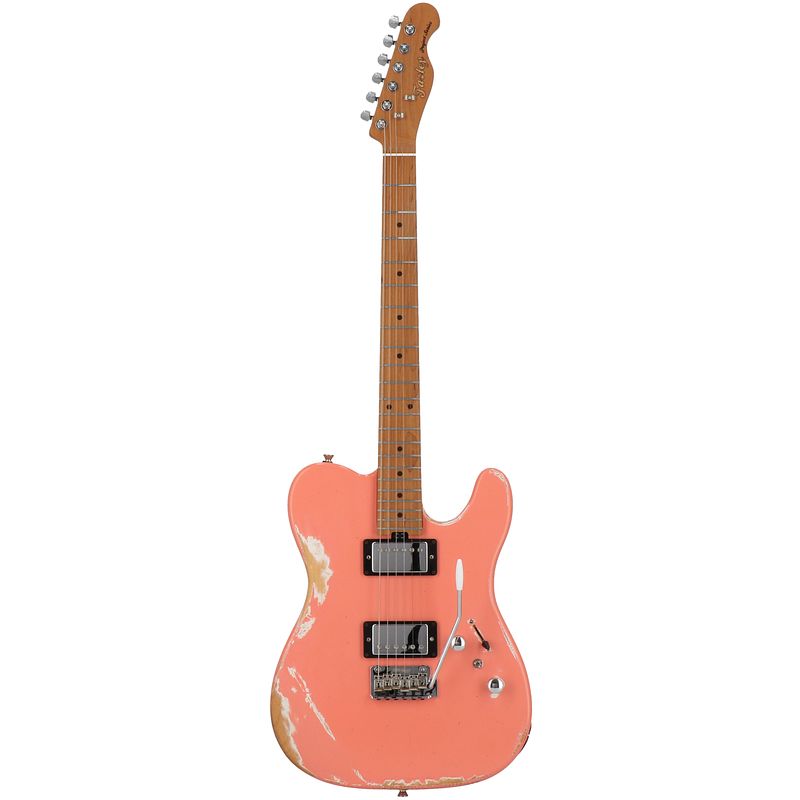 Foto van Fazley project p1 flashback t shell pink limited edition elektrische gitaar met deluxe gigbag