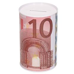 Foto van Metalen spaarpot 10 euro biljet 8 x 15 cm - spaarpotten