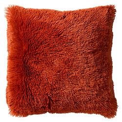 Foto van Dutch decor fluffy - kussenhoes unikleur potters clay 60x60 cm - oranje - rood