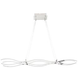 Foto van Led hanglamp - hangverlichting - primon - 45w - natuurlijk wit 4000k - mat chroom - aluminium