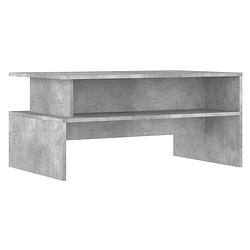 Foto van The living store salontafel betongrijs 90 x 55 x 42.5 cm - stevig en duurzaam