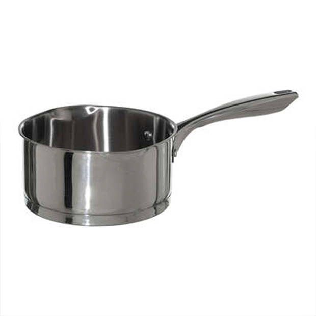 Foto van Steelpan/sauspan - alle kookplaten geschikt - zilver - dia 18 cm - rvs - steelpannen