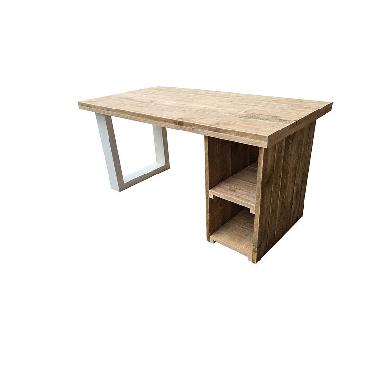 Foto van Wood4you bureau san diego - steigerhout 180lx74dx75h cm wit