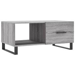 Foto van Vidaxl salontafel 90x50x40 cm bewerkt hout grijs sonoma eikenkleurig