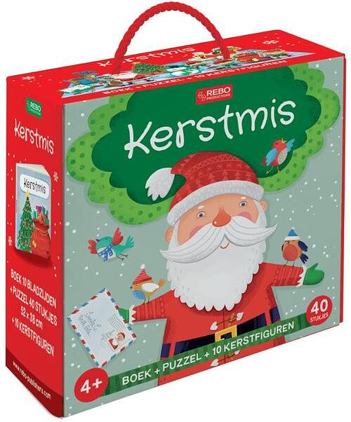 Foto van Kerstmis - boek + puzzel + 10 figuren - kartonboekje;kartonboekje (9789036644617)