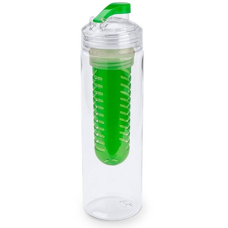 Foto van Groene drinkfles/waterfles met fruit infuser 700 ml - drinkflessen