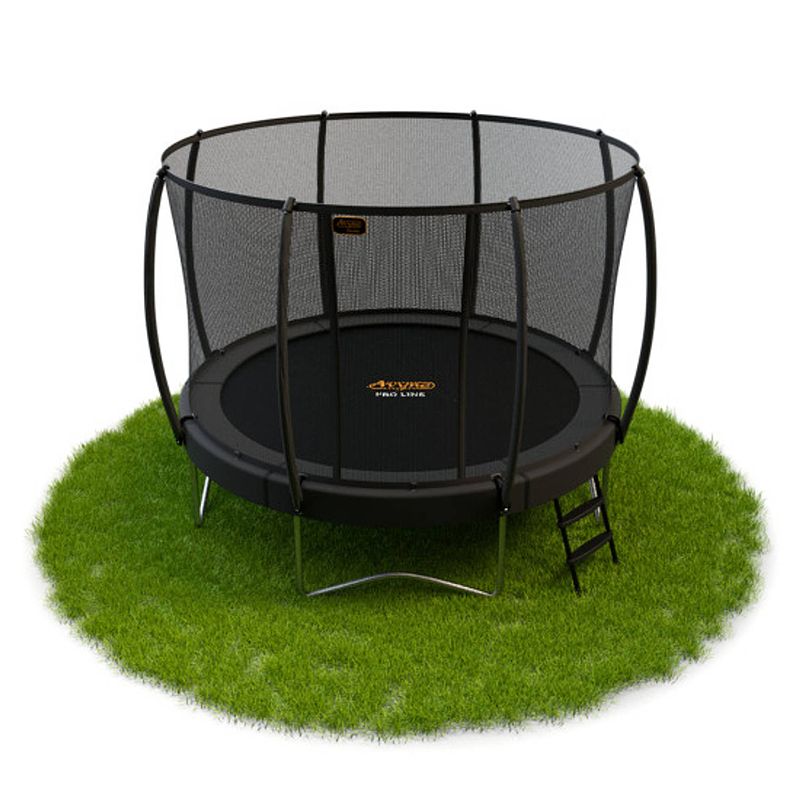 Foto van Avyna trampoline met veiligheidsnet pro-line - ø 365 cm (12ft) - hd plus beschermrand - grijs