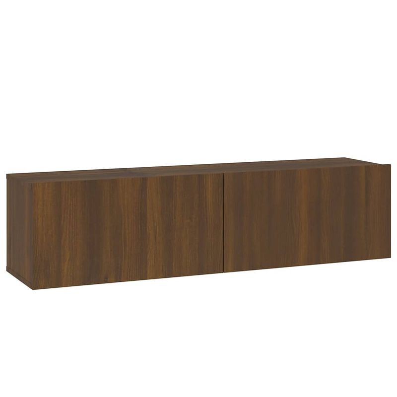 Foto van The living store tv-meubel - bruineiken - 120 x 30 x 30 cm - bewerkt hout