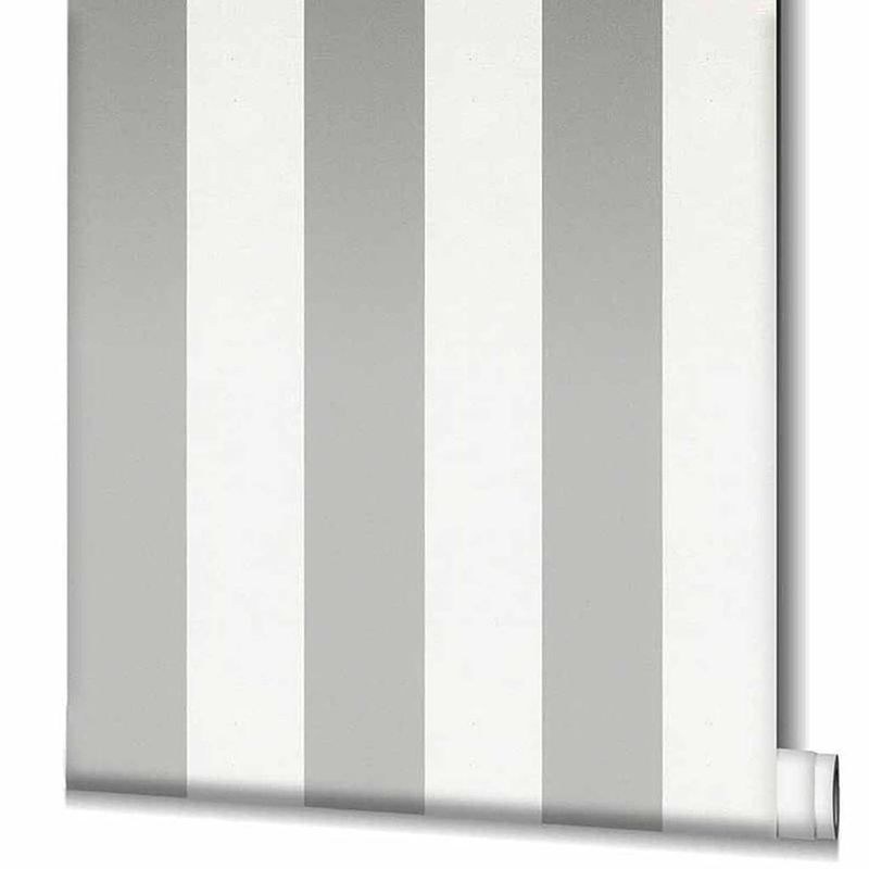 Foto van Topchic behang stripes grijs en wit