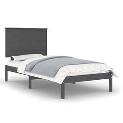 Foto van The living store bedframe - houten bedframe 205.5 x 105.5 x 93.5 cm - massief grenenhout