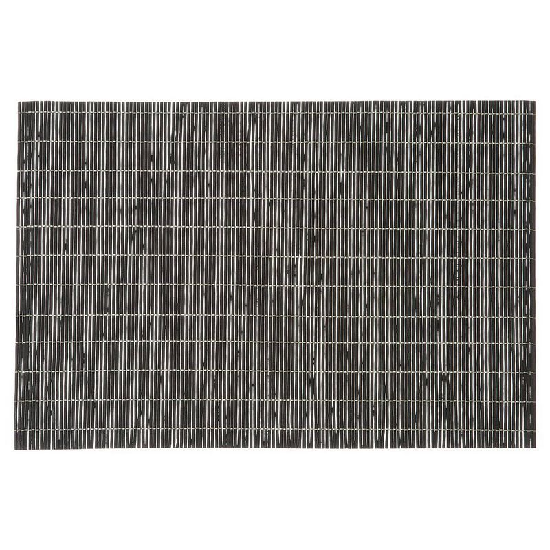 Foto van Rechthoekige placemat zwart bamboe 45 x 30 cm - placemats