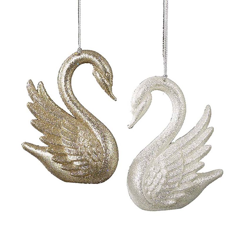 Foto van Kurt s. adler - gold/silver swan 4 inch