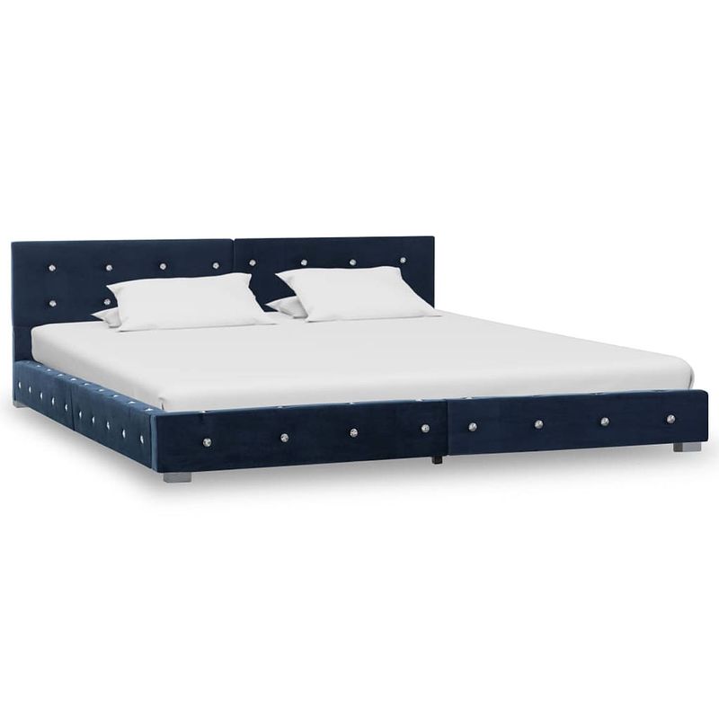 Foto van Vidaxl bedframe fluweel blauw 160x200 cm