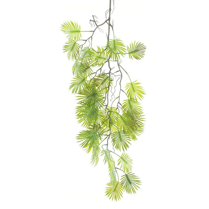 Foto van Hanging mini palm spray green 97 cm kunstbloemen