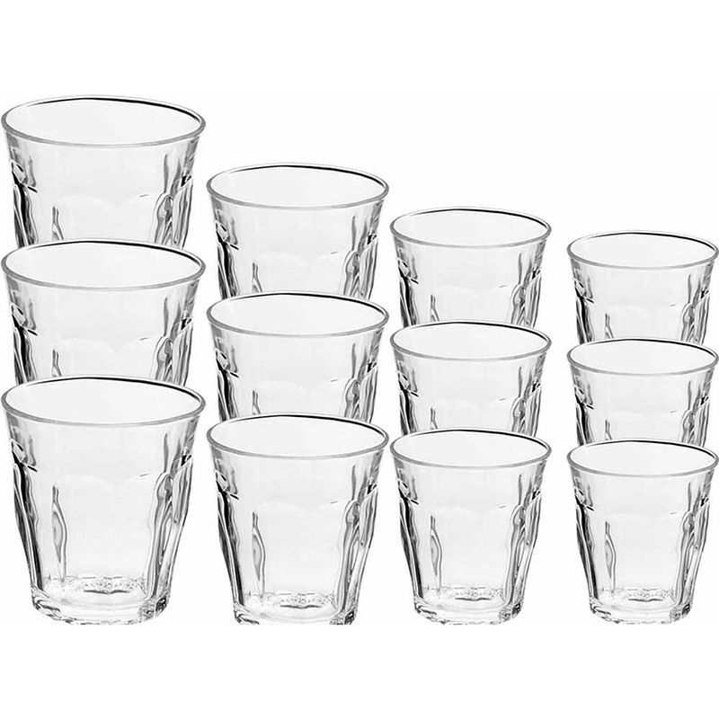 Foto van Drinkglazen/waterglazen transparant picardie set 250/310 ml 12-delig - drinkglazen