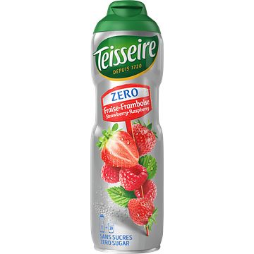 Foto van Teisseire aardbei framboos zero vruchtensiroop 600ml bij jumbo