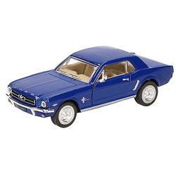 Foto van Modelauto ford mustang 1964 blauw 13 cm - speelgoed auto schaalmodel