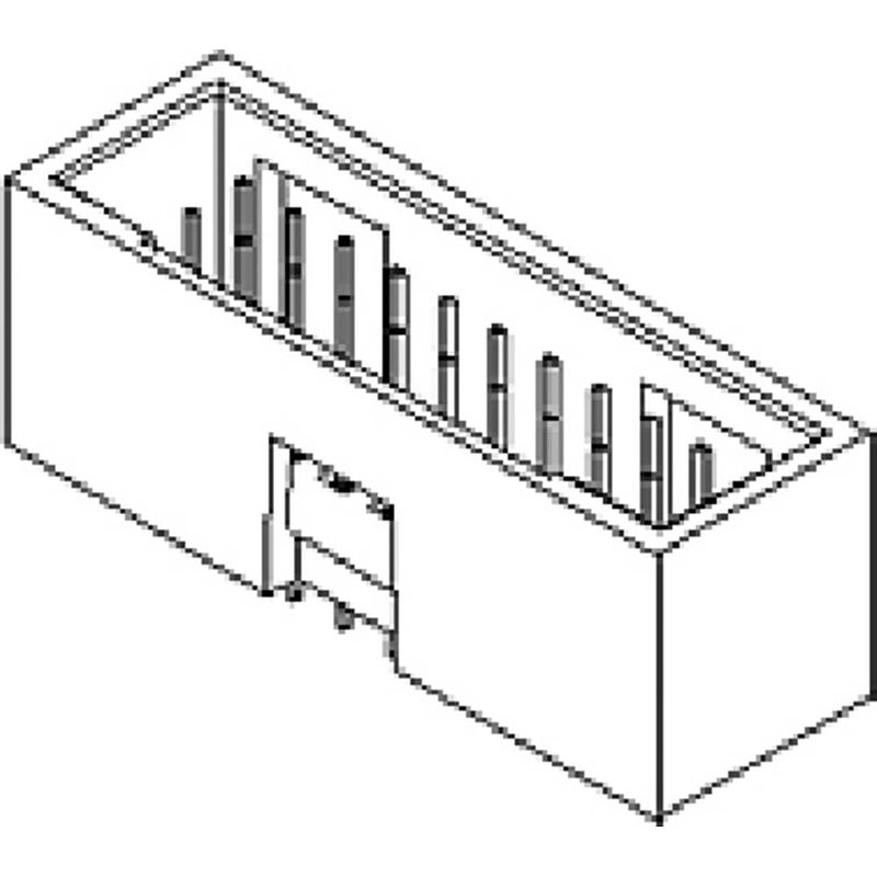 Foto van Molex 15800103 male header, inbouw (standaard) totaal aantal polen 10 rastermaat: 2.54 mm 1 stuk(s) tube