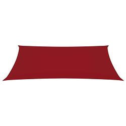 Foto van The living store zonnezeil rechthoekig 2 x 4.5 m - rood - pu-gecoat oxford stof