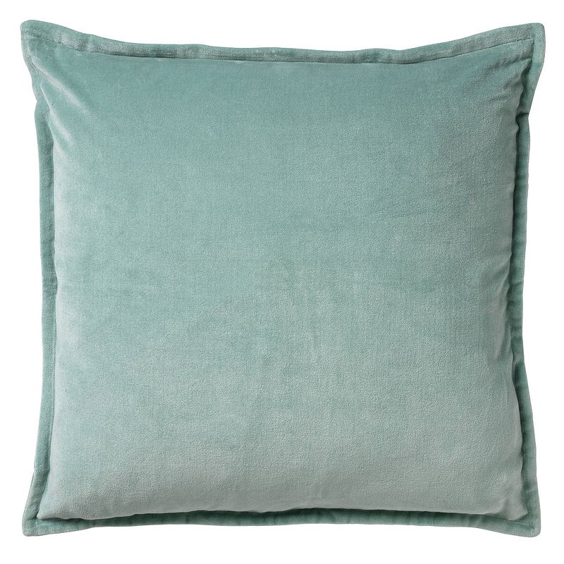 Foto van Dutch decor caith - kussenhoes velvet jadeite 50x50 cm - groen - groen