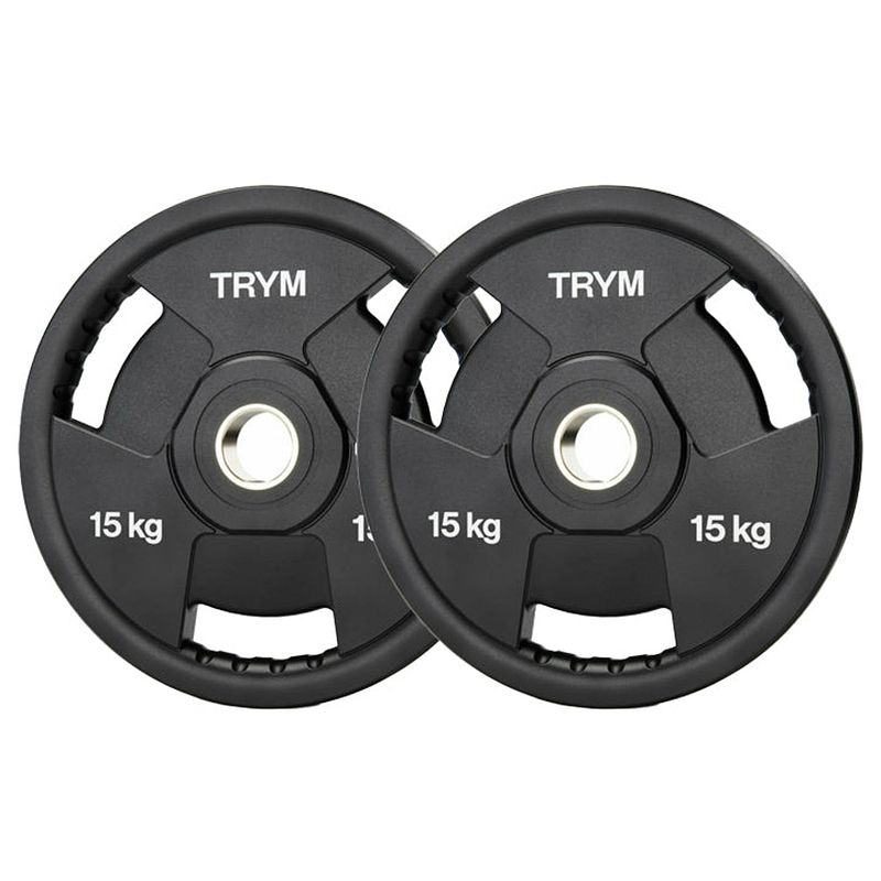 Foto van Trym halterschijven set - bundel - 30 kg - 2 x 15 kg - cpu - 50 mm