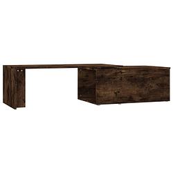 Foto van Vidaxl salontafel 150x50x35 cm bewerkt hout gerookt eikenkleurig