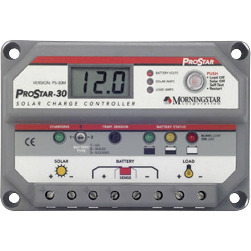 Foto van Morningstar prostar ps-30m solar laadregelaar pwm 12 v, 24 v 30 a