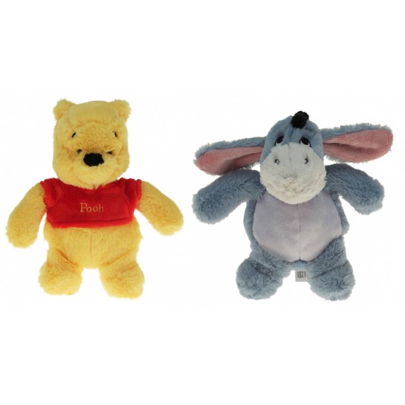 Foto van Disney speelgoed knuffels set van winnie de pooh en iejoor 18 cm - knuffeldier