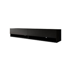 Foto van Meubella tv-meubel asino - mat zwart - 180 cm