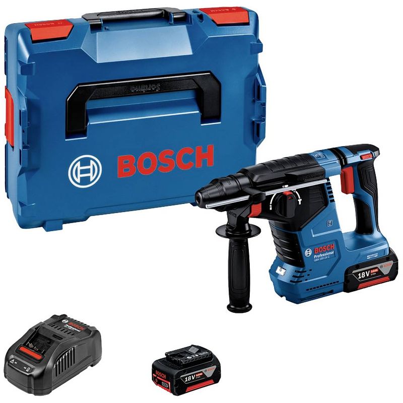 Foto van Bosch professional gbh 18v-24 c sds-plus-accu-boorhamer 18 v 5 ah li-ion brushless