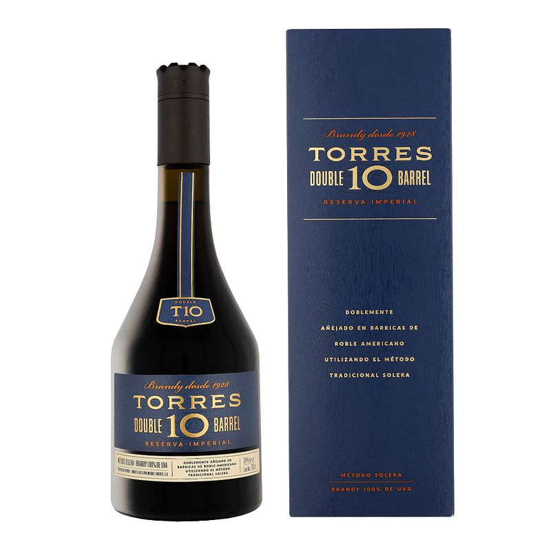 Foto van Torres 10 double barrel reserva imperial 70cl + giftbox