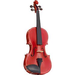 Foto van Stentor sr1401 harlequin 1/4 cherry red akoestische viool inclusief koffer en strijkstok