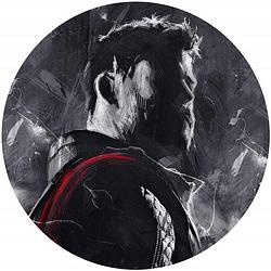 Foto van Komar avengers painting thor vlies zelfklevend fotobehang 125x125cm rond