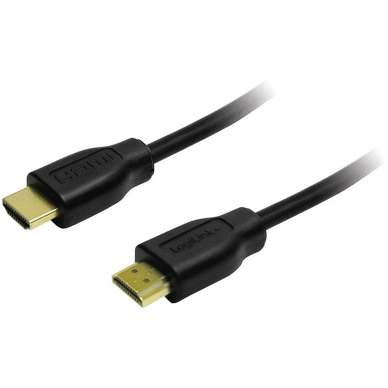 Foto van Logilink hdmi aansluitkabel hdmi-a stekker, hdmi-a stekker 5.00 m zwart ch0039 hdmi-kabel