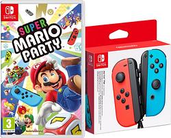 Foto van Super mario party + joy-con set rood/blauw