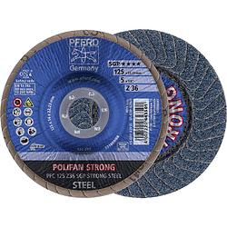 Foto van Pferd 67788025 polifan-lamellenschijf pfc 125 z 36 sgp strong steel diameter 125 mm n/a 10 stuk(s)