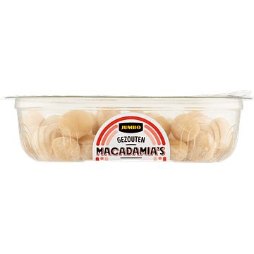 Foto van Jumbo gezouten macadamia'ss 90g aanbieding bij jumbo | cup of zak a 110350 gram