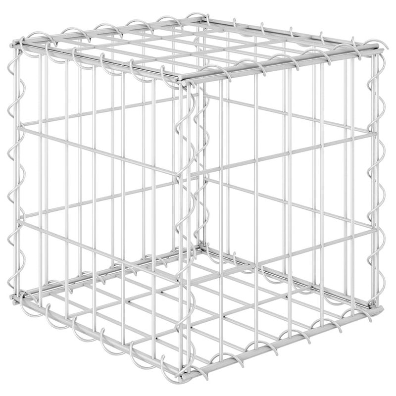 Foto van Infiori gabion plantenbak verhoogd kubus 30x30x30 cm staaldraad