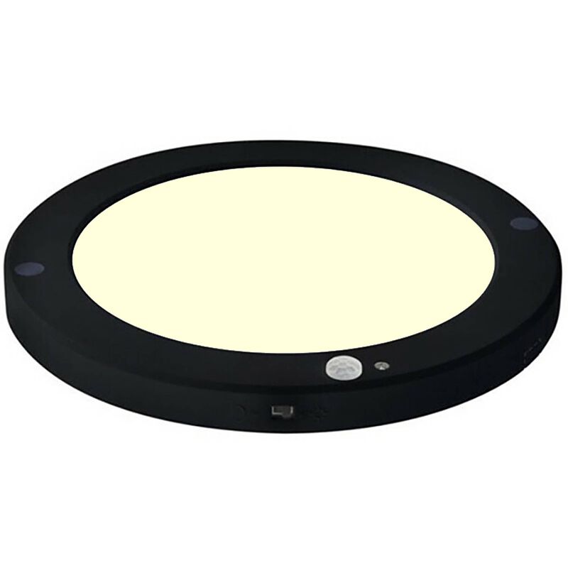 Foto van Led plafondlamp met bewegingssensor + dag en nacht sensor - 18w - warm wit 3000k - 360° zichthoek - opbouw/inbouw - rond