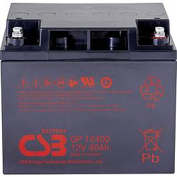 Foto van Csb battery gp 12400 standby usv loodaccu 12 v 40 ah loodvlies (agm) (b x h x d) 197 x 171 x 165 mm m5-schroefaansluiting onderhoudsvrij, geringe zelfontlading