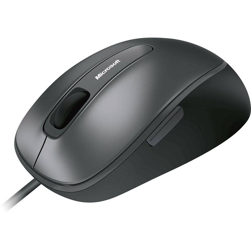 Foto van Microsoft comfort mouse 4500 muis usb optisch zwart 5 toetsen 1000 dpi