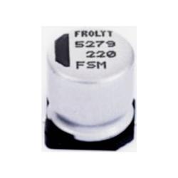 Foto van Frolyt e-rs3049 elektrolytische condensator smd 4.5 mm 220 µf 25 v 20 % (ø x l) 8.9 mm x 12 mm 1 stuk(s)
