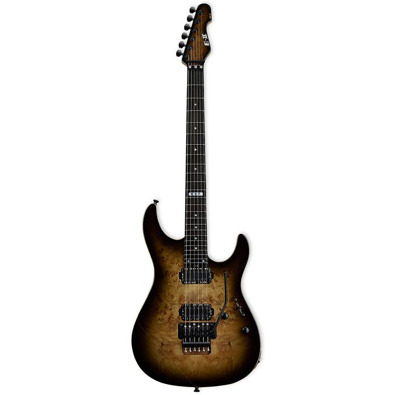 Foto van Esp e-ii sn-ii nebula black burst elektrische gitaar met koffer